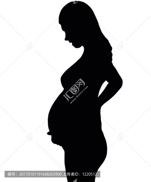 孕婦的輪廓。