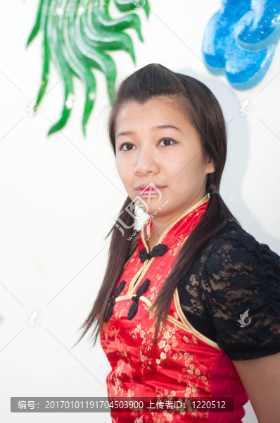 新年快樂-美麗的亞洲女人