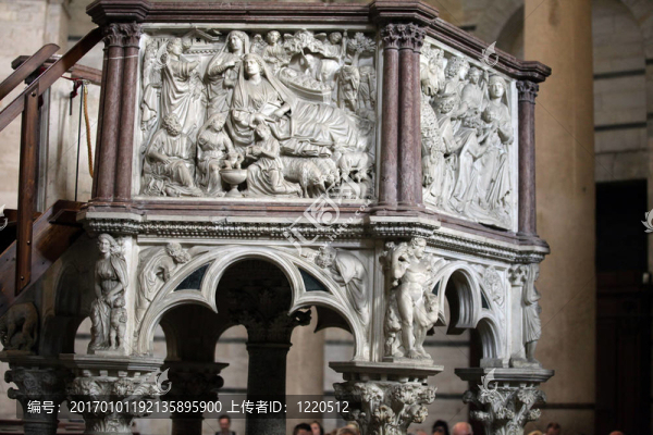 通過在比薩洗禮堂Nicola,Pisano講壇-匯圖網(wǎng) www.fosd68.com 通過在比薩洗禮堂Nicola,Pisano講壇