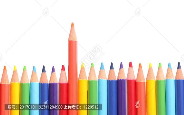 彩色鉛筆隔離