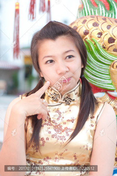 新年快樂(lè)-美麗的亞洲女人