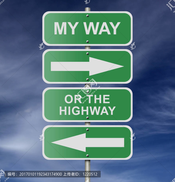 街路標(biāo)志我的路或高速公路