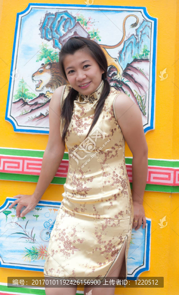 新年快樂-美麗的亞洲女人