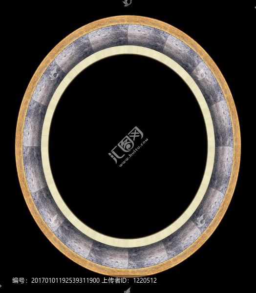 橢圓金相框