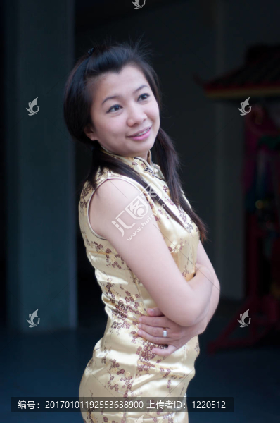新年快樂-美麗的亞洲女人