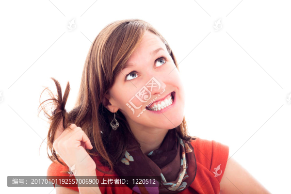 可愛美麗的年輕女子微笑