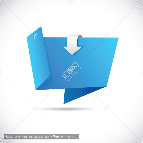 折紙的藍(lán)色壁紙。