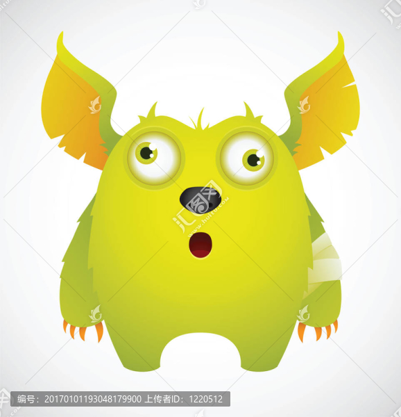 可愛的卡通怪獸