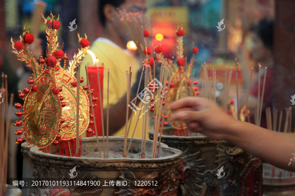 曼谷：1月23日春節(jié)2012人地方香寺唐人街；曼谷；泰國