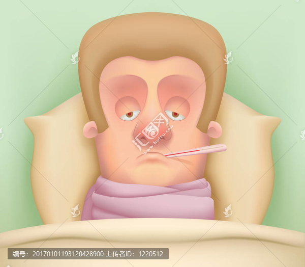 生病的卡通人物