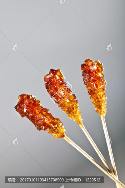 糖在棍子上的紅糖