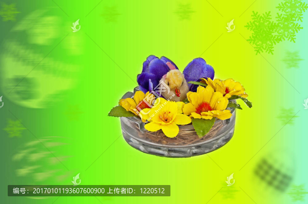 復活節(jié)背景與小雞