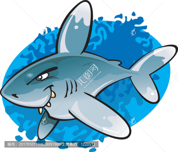 Cartoon,Oceanic,White尖鯊