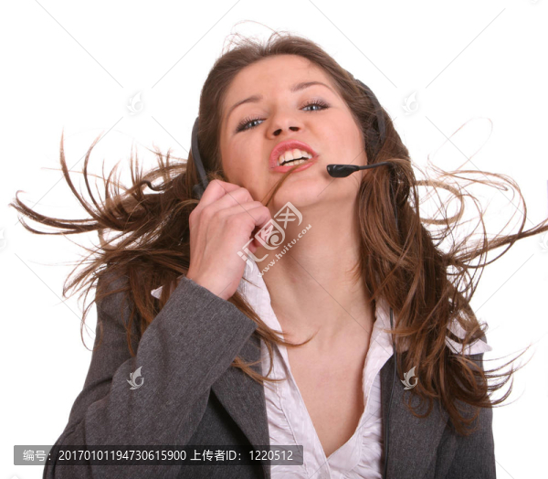 穿西裝的女士。