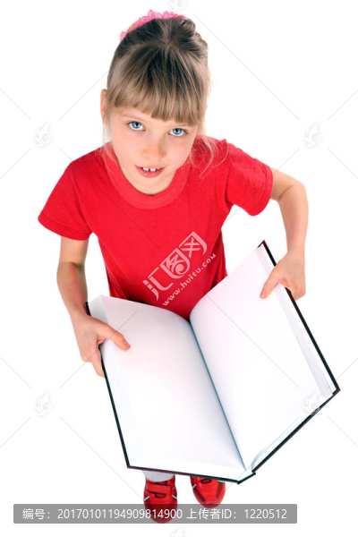 女孩與書(shū)的肖像。角。