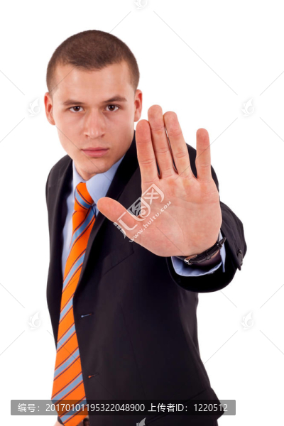 憤怒的年輕男子說停止