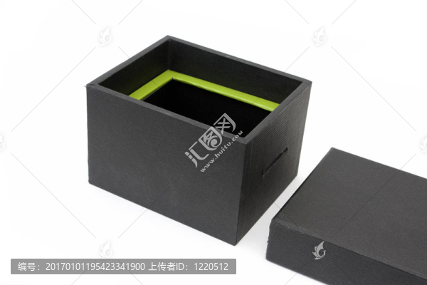 黑色打開禮品盒