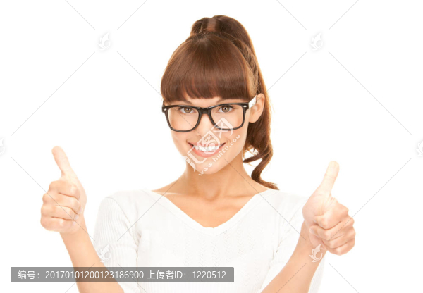 豎起大拇指