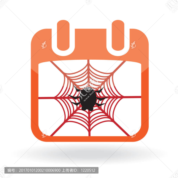 日歷圖標(biāo)與蜘蛛