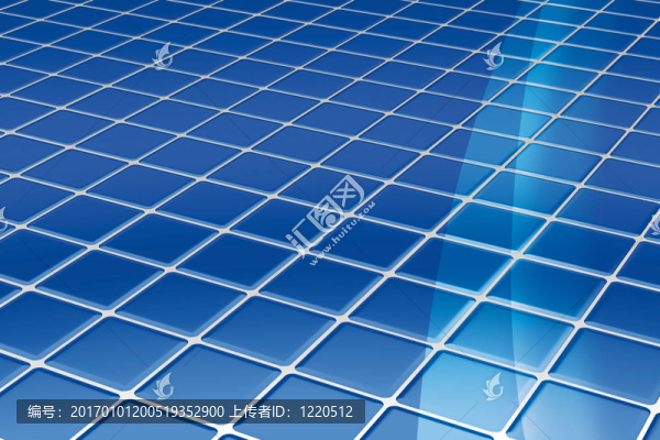 藍色的瓷磚地板