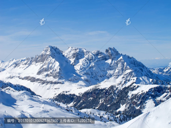冬季的阿爾卑斯山