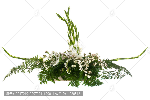 白色的鮮花布置