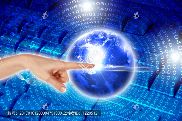 手；線；行星地球