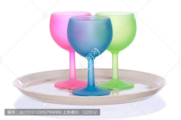 彩色玻璃酒杯