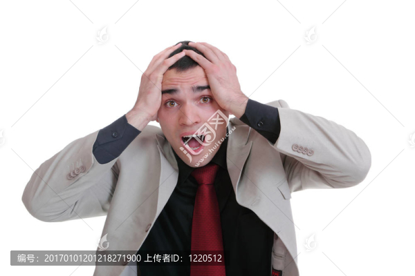 緊張的年輕人