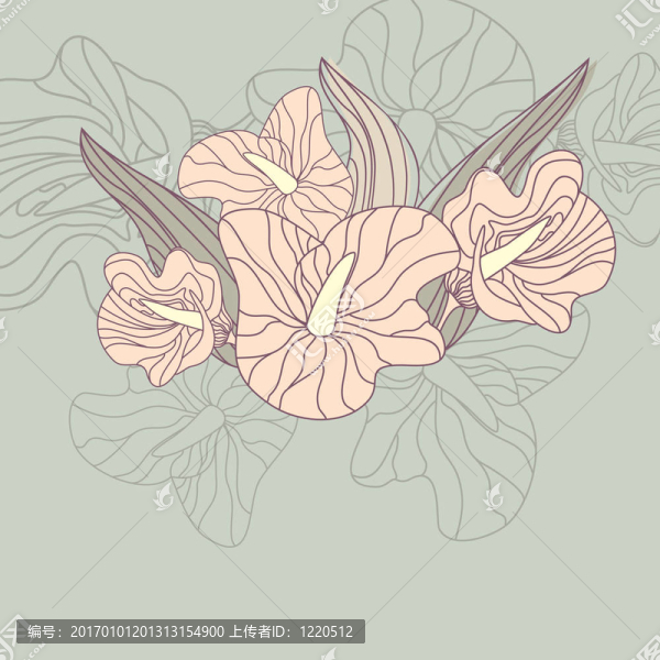 可愛的花的背景