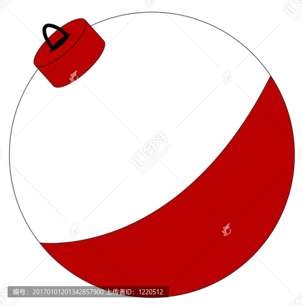 紅色和白色的魚漂
