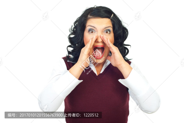 令人驚訝的女人喊