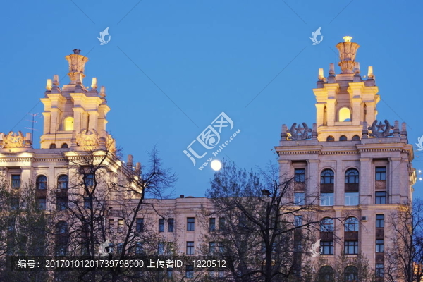 美麗建筑；城市莫斯科