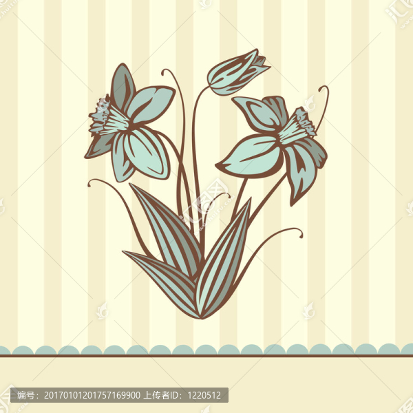 復(fù)古的花卡