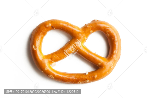 在白色背景的餅干