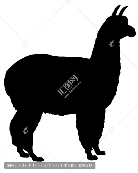 剪影羊駝