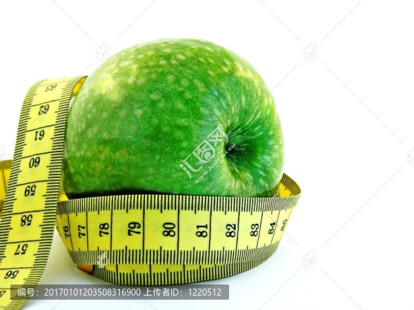 帶卷尺的青蘋(píng)果