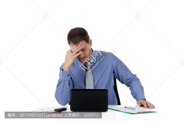 年輕漂亮的白人商人；頭痛