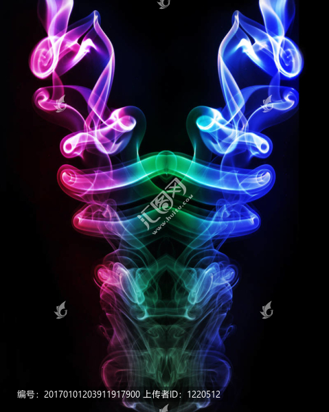 RGB紅；綠色和藍色抽象的煙
