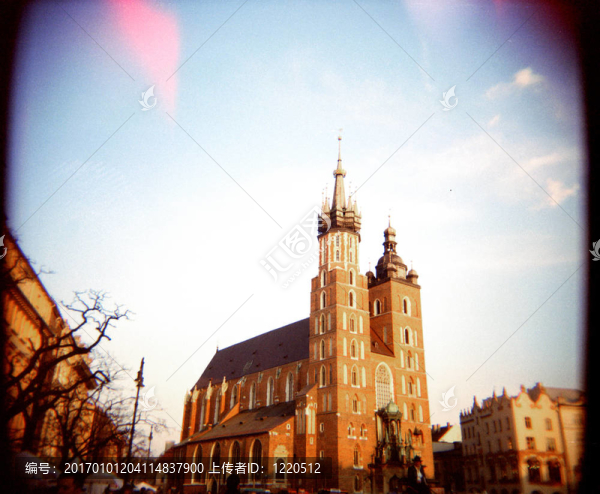 圣瑪麗教堂Rynek,glowny古鎮(zhèn)克拉科夫波蘭。