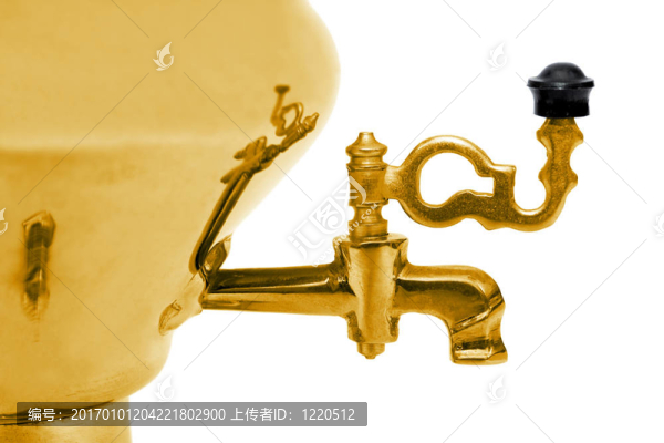 復(fù)古的俄羅斯茶炊；特寫