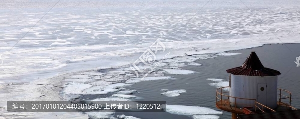 Frozen,Lake,Baikal。冬天。