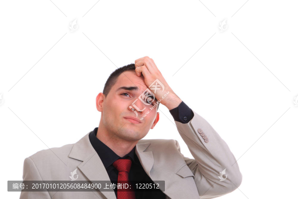 緊張的年輕人