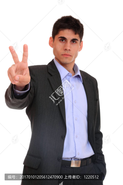 穿西裝的年輕商人