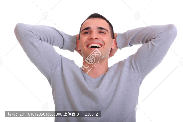 英俊的年輕商人。