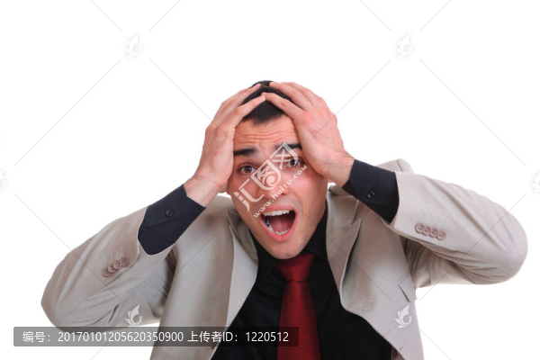 緊張的年輕人