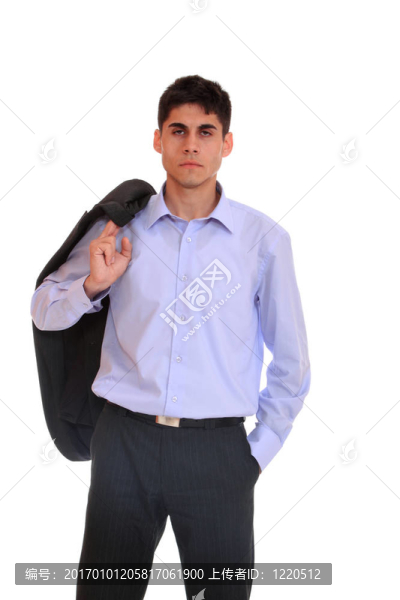 英俊的年輕商人。