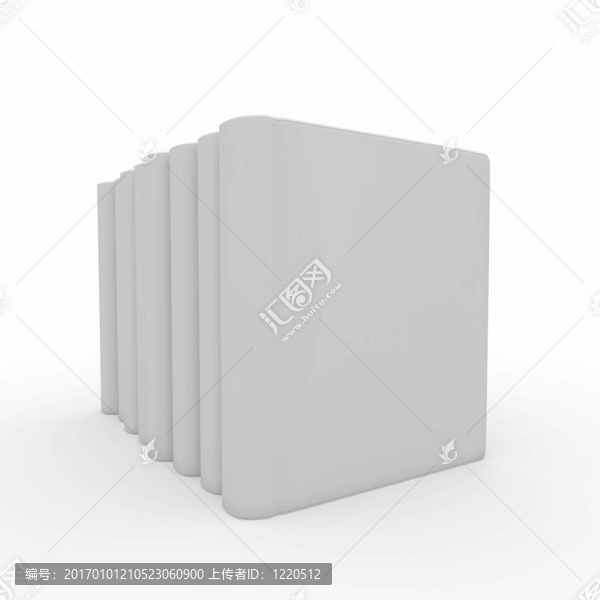3d空白的書
