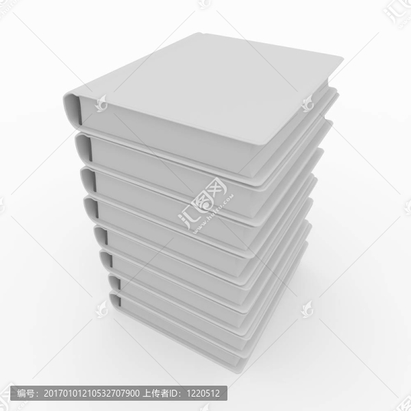 3d空白的書