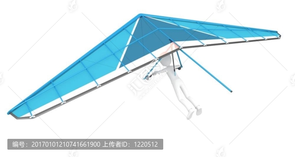 3D人與三角飛機(jī)飛行
